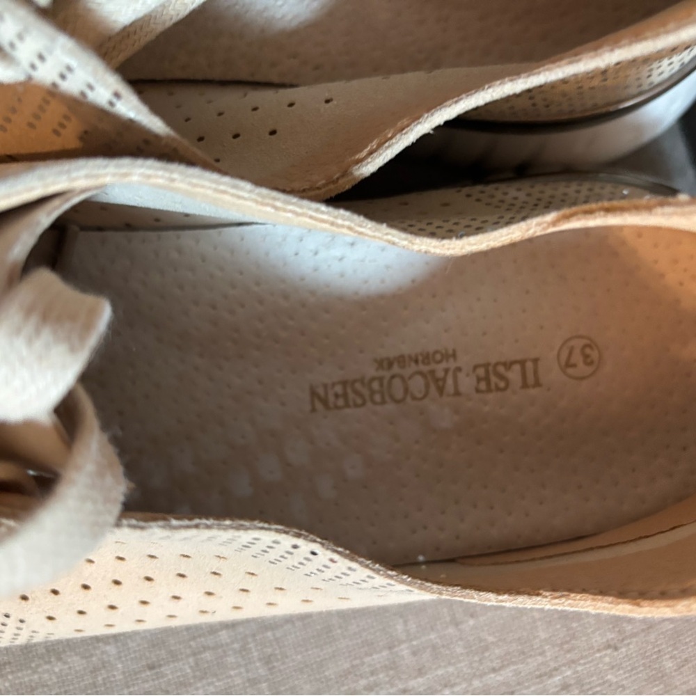 Ilse Jacobsen Cream Sneakers Breathable Knit Design - Picture 3 of 11